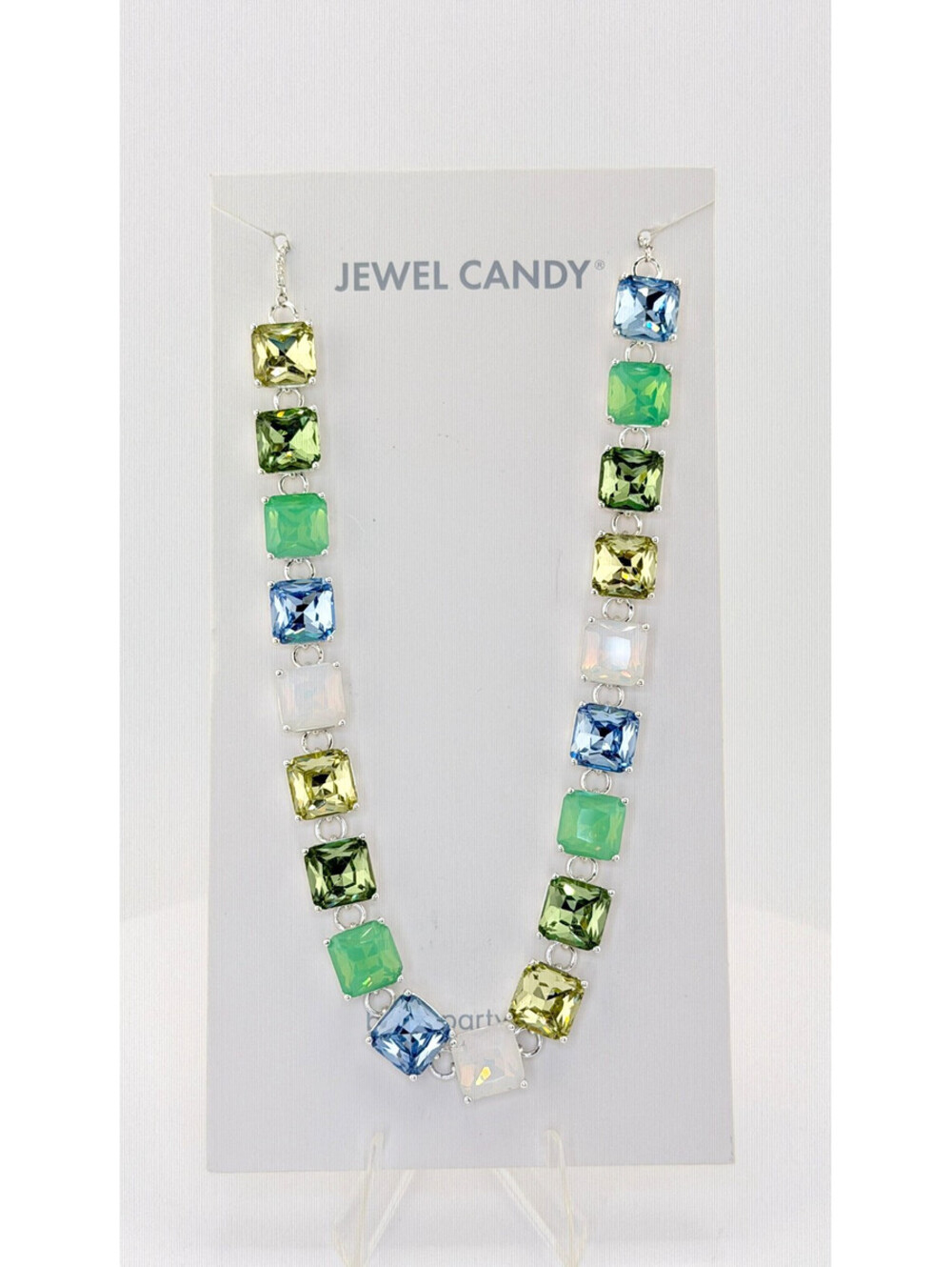 Bomb Party Retro Jewel Candy Necklace 3 Mermaid's Candy Lagoon on Silver RBP5216